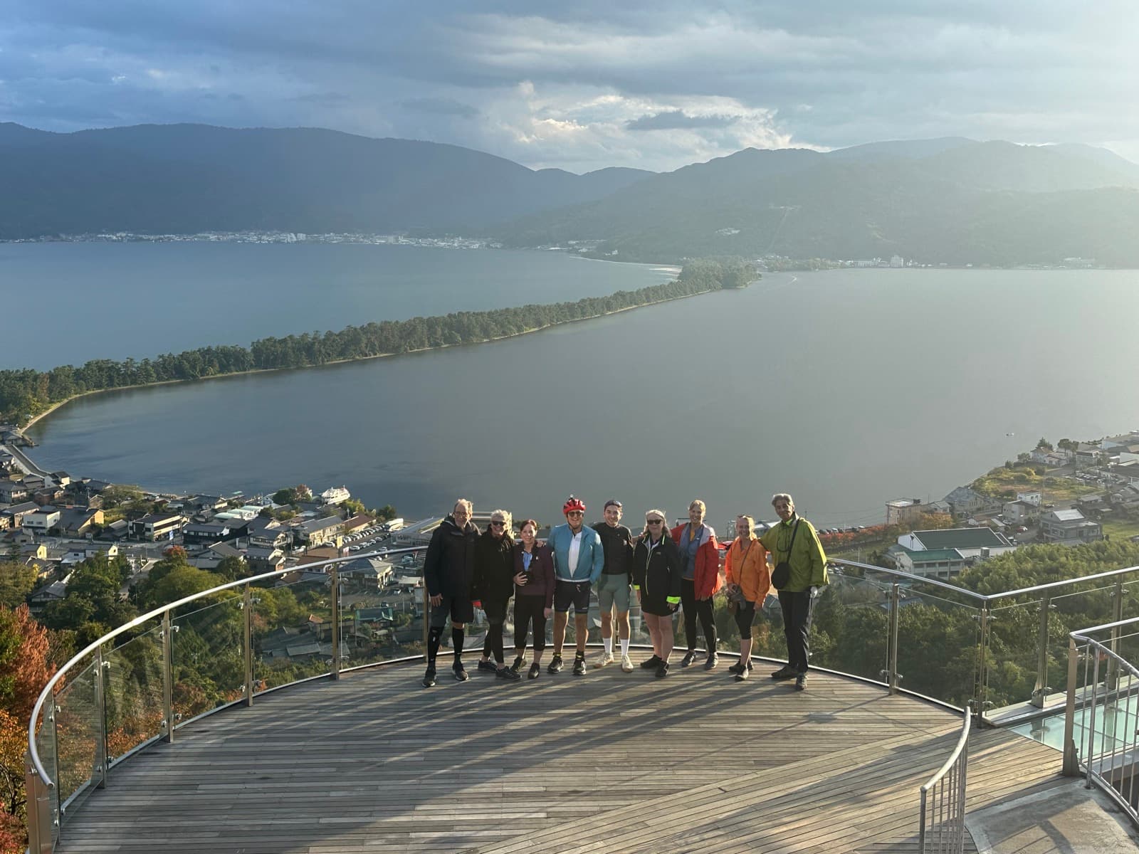 Group at the Amanohashidate viewpoint
